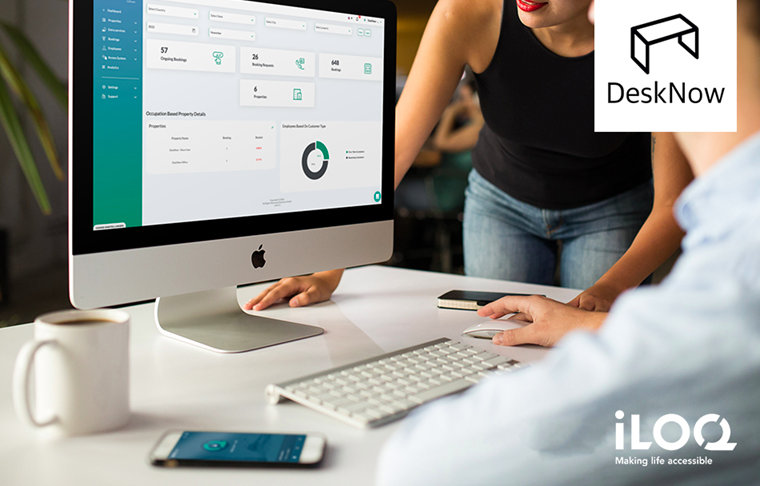 Flexible Arbeitsplätze dank iLOQ und DeskNow